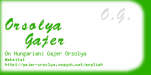 orsolya gajer business card